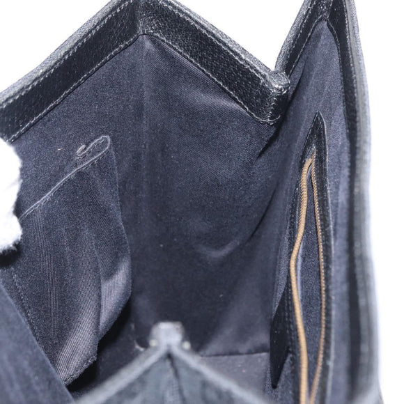 GUCCI GG Canvas Hand Bag Black 123439 Auth yk19605