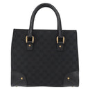 GUCCI GG Canvas Hand Bag Black 123439 Auth yk19605-2