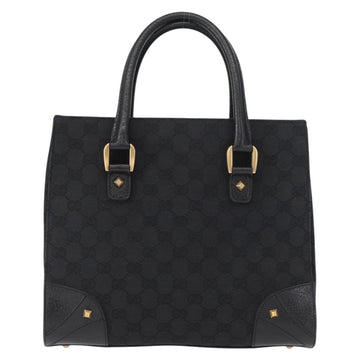 GUCCI GG Canvas Hand Bag Black 123439 Auth yk19605 - 0