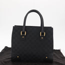 GUCCI GG Canvas Hand Bag Black 123439 Auth yk19605-22
