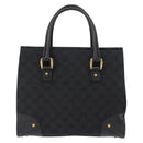 GUCCI GG Canvas Hand Bag Black 123439 Auth yk19605-3