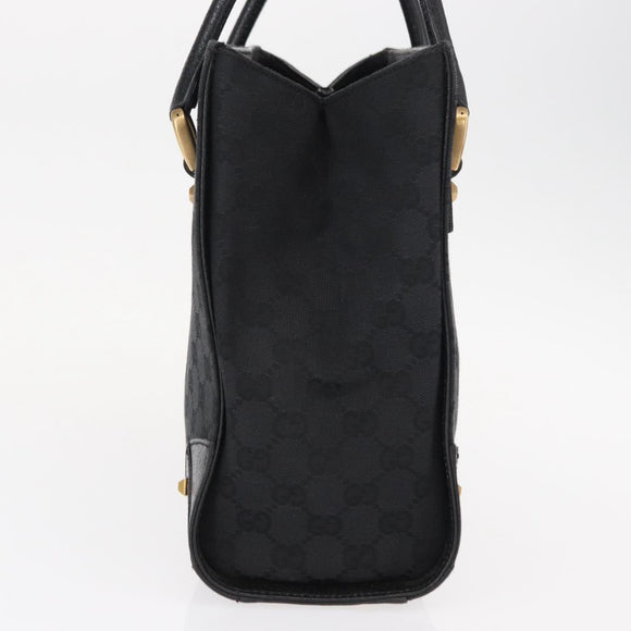 GUCCI GG Canvas Hand Bag Black 123439 Auth yk19605
