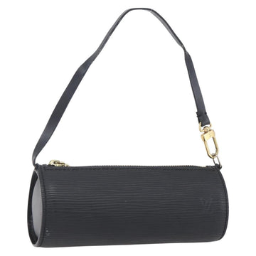 LOUIS VUITTON Epi Soufflot Pouch Black LV Auth yk19611