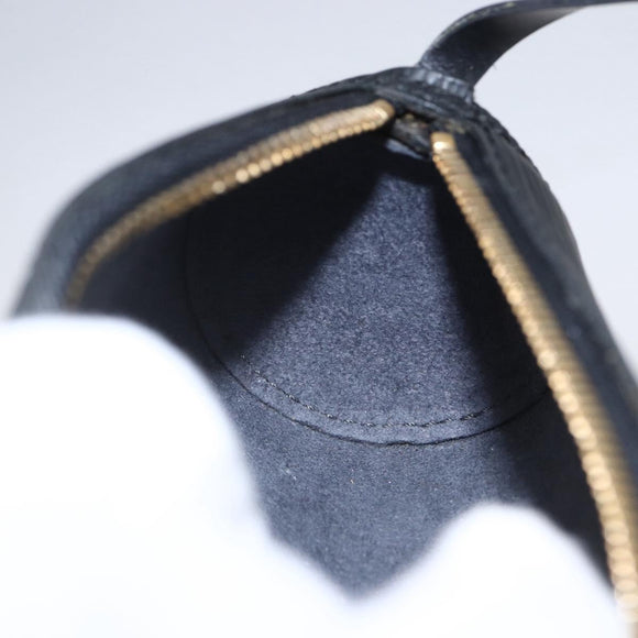 LOUIS VUITTON Epi Soufflot Pouch Black LV Auth yk19611