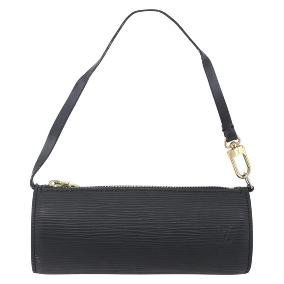 LOUIS VUITTON Epi Soufflot Pouch Black LV Auth yk19611
