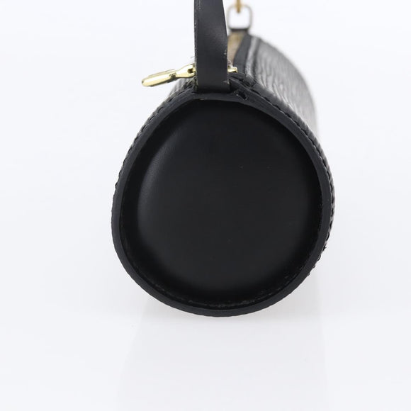 LOUIS VUITTON Epi Soufflot Pouch Black LV Auth yk19611