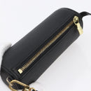 LOUIS VUITTON Epi Soufflot Pouch Black LV Auth yk19611-6