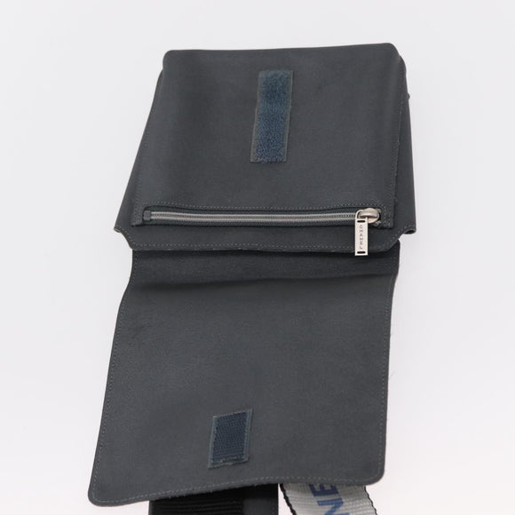 CHANEL Sports Line Waist bag Nylon Gray Silver CC Auth yk19613