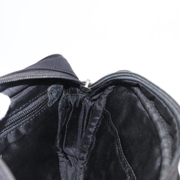 BURBERRY Nova Check Black label Waist bag Nylon Black Silver Auth yk19615