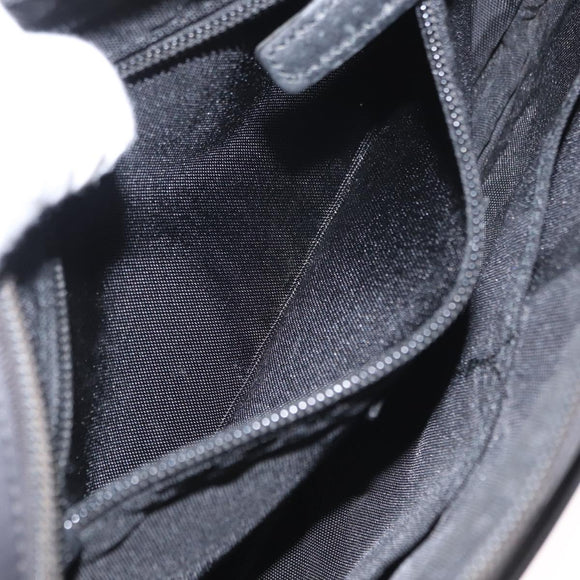 BURBERRY Nova Check Black label Waist bag Nylon Black Silver Auth yk19615