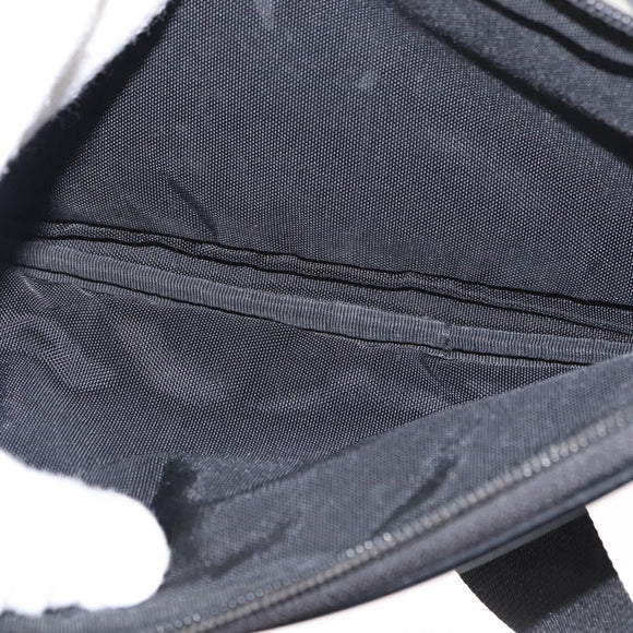 BURBERRY Nova Check Black label Waist bag Nylon Black Silver Auth yk19615