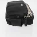 BURBERRY Nova Check Black label Waist bag Nylon Black Silver Auth yk19615-3