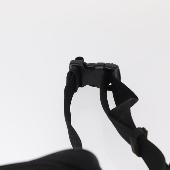 BURBERRY Nova Check Black label Waist bag Nylon Black Silver Auth yk19615