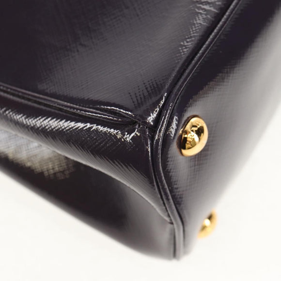 PRADA Galleria Hand Bag Safiano leather 2way Purple Gold BN2316 Auth yk19618V