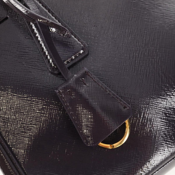 PRADA Galleria Hand Bag Safiano leather 2way Purple Gold BN2316 Auth yk19618V