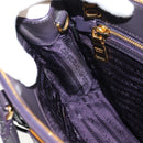 PRADA Galleria Hand Bag Safiano leather 2way Purple Gold BN2316 Auth yk19618V-23