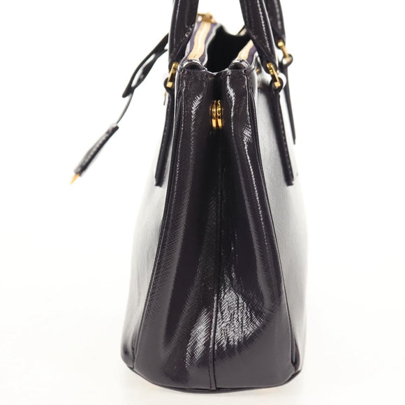 PRADA Galleria Hand Bag Safiano leather 2way Purple Gold BN2316 Auth yk19618V