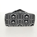 PRADA Signeau Shoulder Bag Canvas Black Silver 1BC165 Auth yk19619M-10