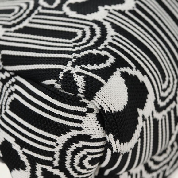 PRADA Signeau Shoulder Bag Canvas Black Silver 1BC165 Auth yk19619M