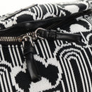 PRADA Signeau Shoulder Bag Canvas Black Silver 1BC165 Auth yk19619M-16