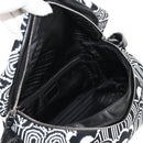 PRADA Signeau Shoulder Bag Canvas Black Silver 1BC165 Auth yk19619M-17