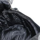 PRADA Signeau Shoulder Bag Canvas Black Silver 1BC165 Auth yk19619M-21