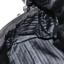 PRADA Signeau Shoulder Bag Canvas Black Silver 1BC165 Auth yk19619M-22