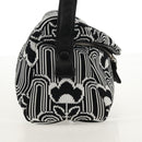 PRADA Signeau Shoulder Bag Canvas Black Silver 1BC165 Auth yk19619M-5