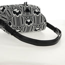 PRADA Signeau Shoulder Bag Canvas Black Silver 1BC165 Auth yk19619M-7