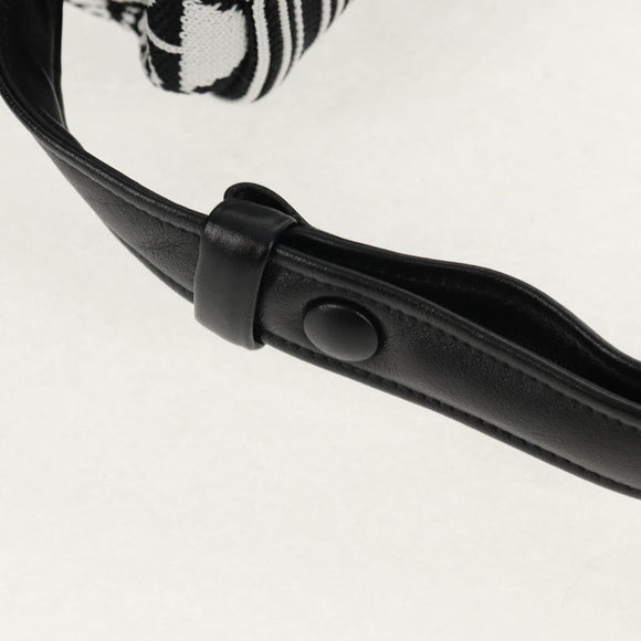 PRADA Signeau Shoulder Bag Canvas Black Silver 1BC165 Auth yk19619M