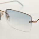 GUCCI Sunglasses metal Blue Auth yk19621V-7