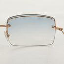 GUCCI Sunglasses metal Blue Auth yk19621V-8
