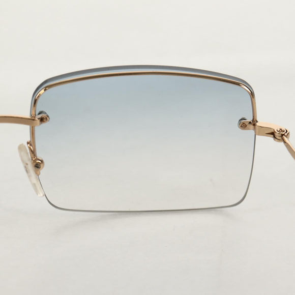 GUCCI Sunglasses metal Blue Auth yk19621V