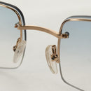 GUCCI Sunglasses metal Blue Auth yk19621V-9