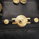 VERSACE Hand Bag Leather Yellow Black Auth yk19622-14