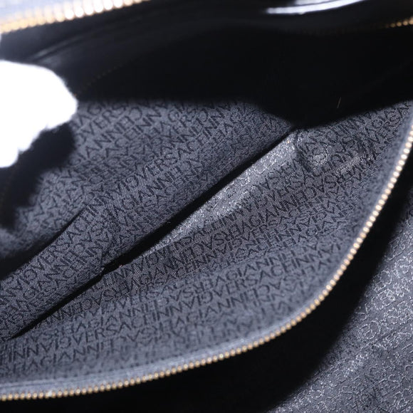 VERSACE Handtasche Leder Gelb Schwarz Auth yk19622