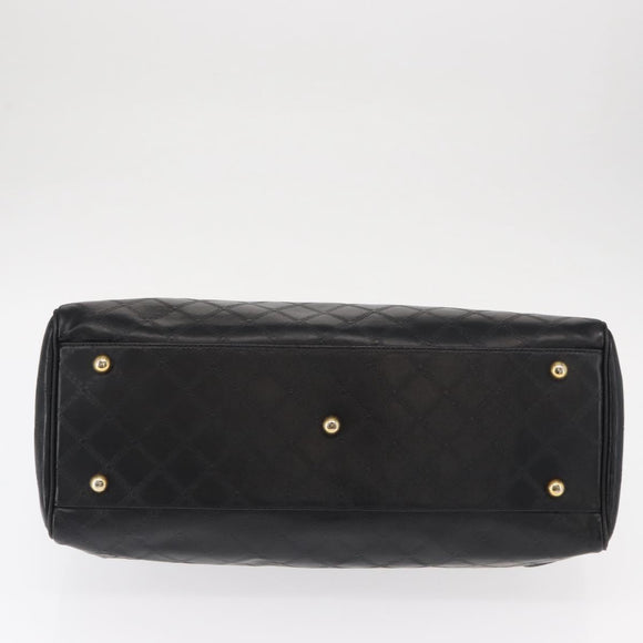 VERSACE Hand Bag Leather Yellow Black Auth yk19622