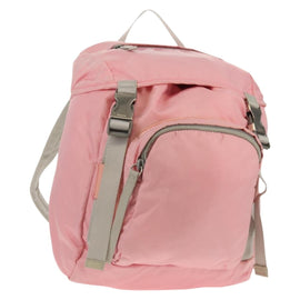 PRADA Backpack Nylon Pink Silver Auth yk19623V