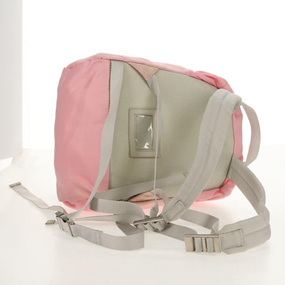 PRADA Backpack Nylon Pink Silver Auth yk19623V