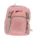 PRADA Backpack Nylon Pink Silver Auth yk19623V-13