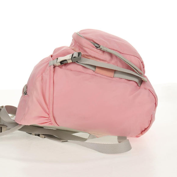 PRADA Backpack Nylon Pink Silver Auth yk19623V