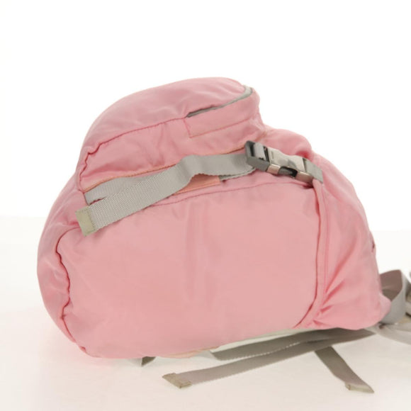 PRADA Backpack Nylon Pink Silver Auth yk19623V