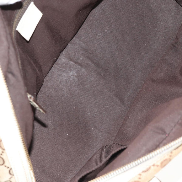 GUCCI Pretty GG Canvas Web Sherry Line Hand Bag Beige Gold 161720 Auth yk19624V