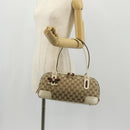 GUCCI Pretty GG Canvas Web Sherry Line Hand Bag Beige Gold 161720 Auth yk19624V-25