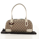GUCCI Pretty GG Canvas Web Sherry Line Hand Bag Beige Gold 161720 Auth yk19624V-26