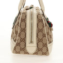 GUCCI Pretty GG Canvas Web Sherry Line Hand Bag Beige Gold 161720 Auth yk19624V-5