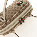 GUCCI Pretty GG Canvas Web Sherry Line Hand Bag Beige Gold 161720 Auth yk19624V-6