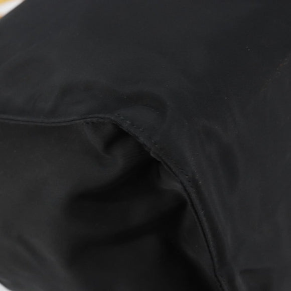 PRADA Hand Bag Nylon Black Gold Auth yk19626