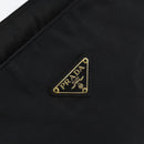 PRADA Hand Bag Nylon Black Gold Auth yk19626-17
