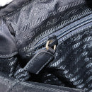 PRADA Hand Bag Nylon Black Gold Auth yk19626-21